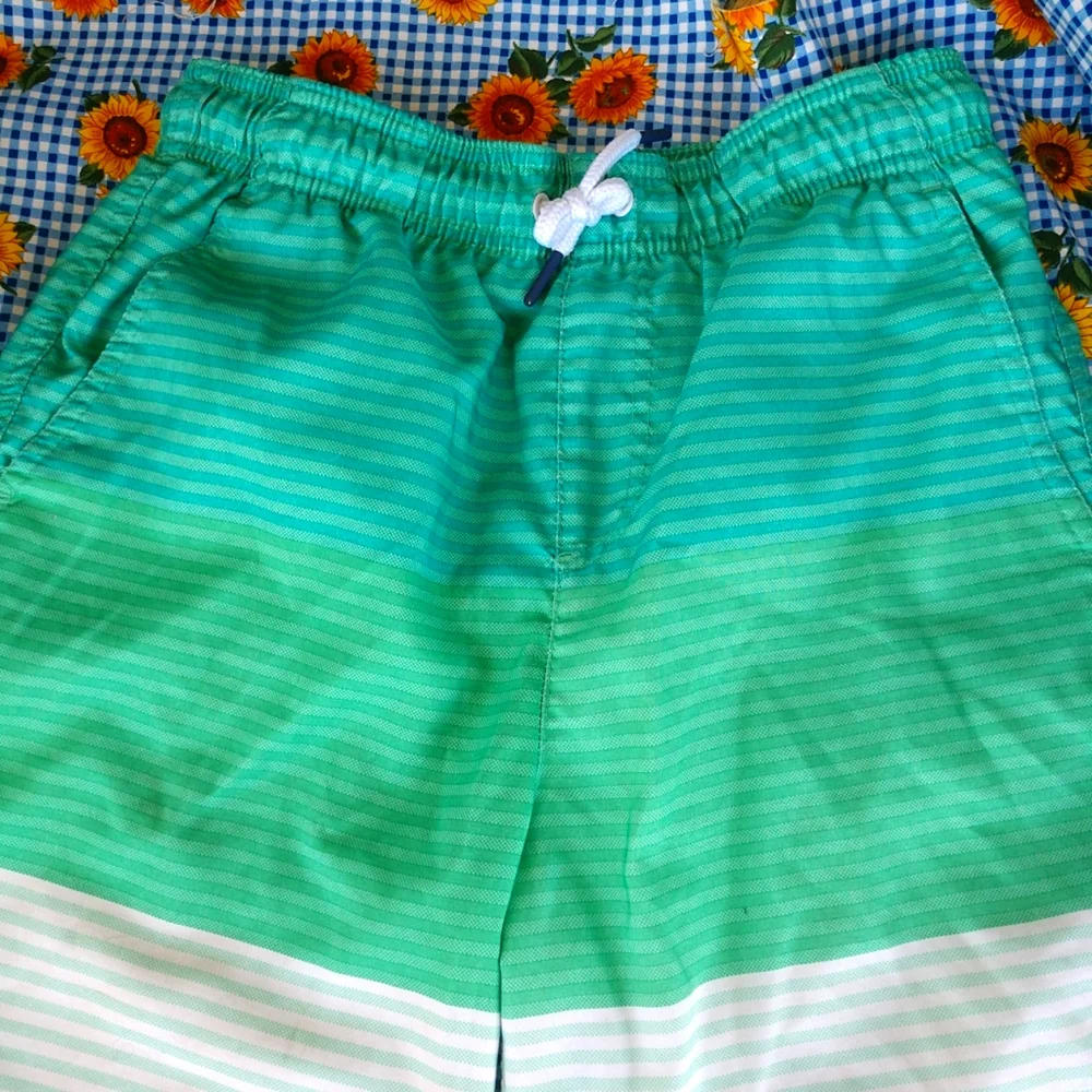 Crown & Ivy Boys Swim Trunks Size Large Multi Greens